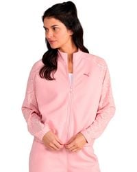 PUMA - Lace Bubble Hem Mock Neck Jacket - Lyst