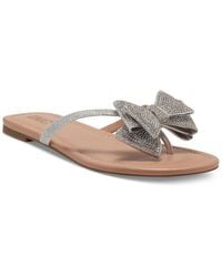 INC International Concepts - Mabae Bow Flat Sandals - Lyst