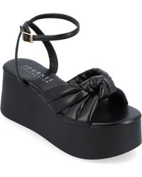 Journee Collection - Lailee Platform Sandals - Lyst