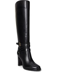 Ralph Lauren - Collins Stacked Heel Tall Boots - Lyst