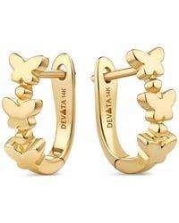 DEVATA - Butterfly Hoop Earrings - Lyst