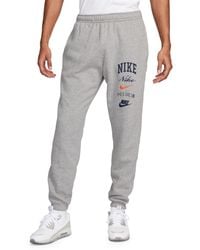 Nike - Club Fleece Stacked Logo-print Cuffed Pants - Lyst