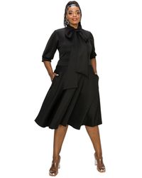 L I V D - Plus Size Carina Donna Flare Dress W/ Pockets - Lyst