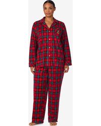 Ralph Lauren - Plus Size Long Sleeves Notch Collar Pajama Set - Lyst