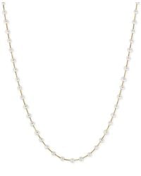 Effy - Cultured Freshwater Pearl (3mm) Statement Necklace In 14k Gold, White Gold Or Rose Gold - Lyst