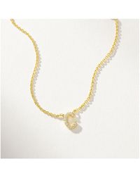 UNCOMMON JAMES - 14k Gold-plated Pave Initial Necklace - Lyst