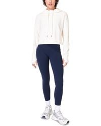 Sweaty Betty Escape Luxe Fleece Crop Hoodie in Black Lyst