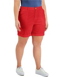 New Style & Co Woman's Mid Rise Shorts  Stonewall  Plus Sizes 6 Inch Inseam  L41 