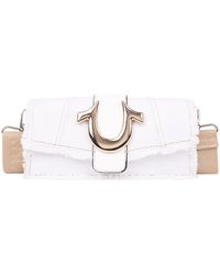 True Religion - Frayed Denim Flap Bag - Lyst