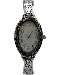 Olivia Pratt - Oval Face Elegant Textured Bangle Watch - Lyst