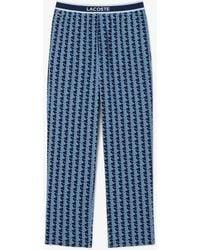 Lacoste - Monogram Print Pajama Pants - Lyst
