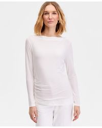 INC International Concepts - Luxe-layering Jersey Boat-neck Long-sleeve Top - Lyst