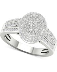Macy's - Diamond Oval Cluster Statement Ring (1/2 Ct. T.w. - Lyst
