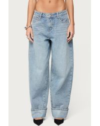 Edikted - Kella Low Rise baggy Jeans - Lyst