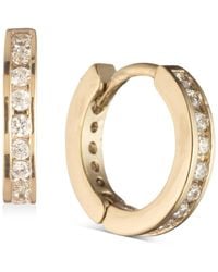 Givenchy - Gold-tone Pave Mini huggie Hoop Earrings - Lyst