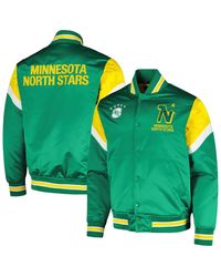 Mitchell & Ness - Minnesota North Stars Midweight Satin Full-snap Jacket - Lyst