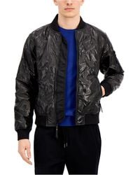 nike logo embossed bomber jacket