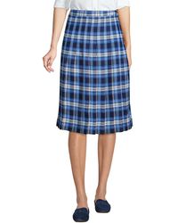 Lands' End - School Uniform Plaid Pleated Skirt Below The Knee - Lyst
