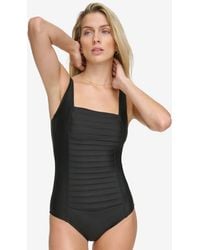 Calvin Klein - Ruched-panel One-piece Swimsuit - Lyst