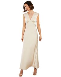 Oasis - Satin Maxi Bridesmaid Dress - Lyst