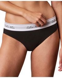 Calvin Klein - Icon Cotton-modal Blend Script Bikini - Lyst