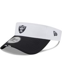 KTZ - White/black Las Vegas Raiders 2025 Nfl Training Camp Adjustable Visor Hat - Lyst