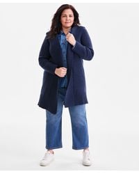 Style & Co. - Plus Size Hooded Open-front Cardigan Sweater - Lyst