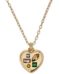 Kate Spade - Cubic Zirconia Self-love Club Pendant Necklace - Lyst