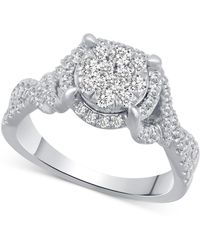 Macy's - Diamond Cluster Engagement Ring (3/4 Ct. T.w - Lyst