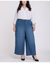 NYDJ - Plus Size Whitney Pull-on Cargo Crop Pants - Lyst
