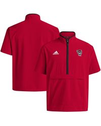 adidas - Rutgers Knights 2024 Coaches Sideline Half-zip Short Sleeve Jacket - Lyst