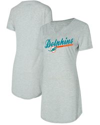 Concepts Sport - Miami Dolphins Petition Knit Nightshirt - Lyst