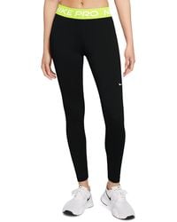 Nike - Pro Mid-rise Mesh-paneled leggings - Lyst