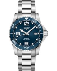 Longines - Swiss Automatic Hydroconquest Stainless Steel Bracelet Watch 39mm - Lyst