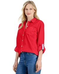 Nautica - Roll-tab Button-front Shirt - Lyst