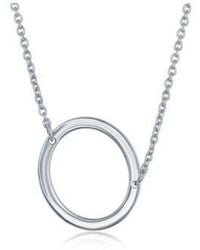 Simona - Sterling Silver Sideways Initial Necklace - Lyst
