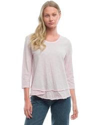 Wilt - Clothing 3/4 Sleeve Mock Layer Tee - Lyst