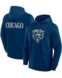 Fanatics - Chicago Bears Elements Blaze Tri-blend Long Sleeve Hoodie T-shirt - Lyst