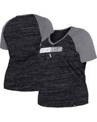 KTZ - Chicago White Sox Plus Size Space Dye Raglan V-neck T-shirt - Lyst