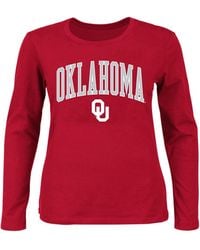 Profile - Oklahoma Sooners Plus Size Arch Over Logo Scoop Neck Long Sleeve T-shirt - Lyst