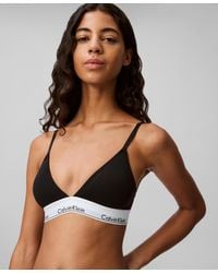 Calvin Klein - Modern Cotton Lightly Lined Triangle Bralette Qf5650 - Lyst