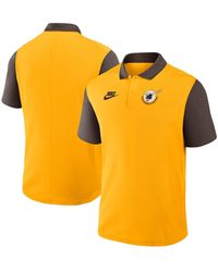 Nike - Gold/brown San Diego Padres Cooperstown Collection Color-block Victory Performance Polo Shirt - Lyst