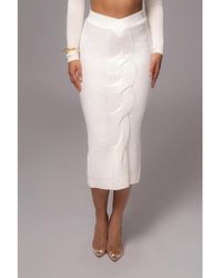 JLUXLABEL - Merine Knit Midi Skirt - Lyst