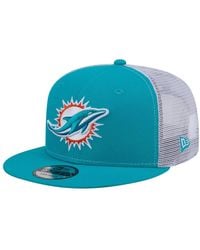 KTZ - Miami Dolphins Core Team 9fifty Trucker Snapback Hat - Lyst