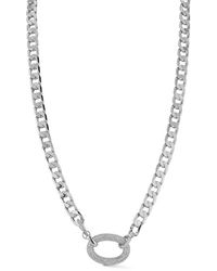 Rachel Zoe - 18k Gold Plated Pave Link Curb Chain Necklace - Lyst
