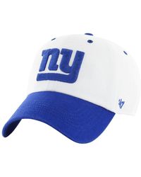'47 - 47 Brand White/royal New York Giants Double Header Diamond Clean Up Adjustable Hat - Lyst