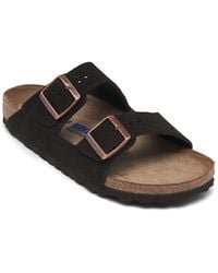 Birkenstock - Arizona Soft Footbed Suede Leather Sandals From Finish Line - Lyst