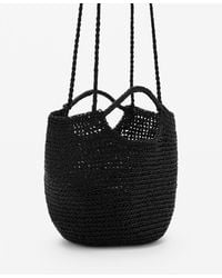 Mango - Mini Woven Crossbody Bag - Lyst