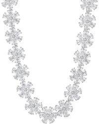 Arabella - Cubic Zirconia Flower Cluster 18" Collar Necklace - Lyst
