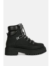 LONDON RAG - Goliath Lace Up Chunky Biker Boots - Lyst